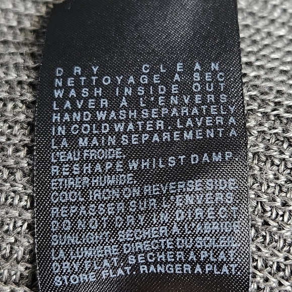 Allsaints Grey Brown Linen Cardigan Size Small - Picture 8 of 10